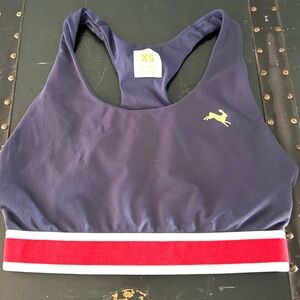 Tracksmith Sports Bra Running Athletic Workout Activewear Track Red/Black XS Gym